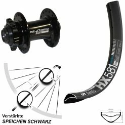 Dt-swiss DT Swiss HX 581 Vorderrad 27,5+ Zoll 15/100 Mm XLC Pro Schwarz Steckachse