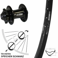 Ryde Edge M30 Vorderrad 15x100 Mm XLC Pro Schwarz 6-loch Steckachse