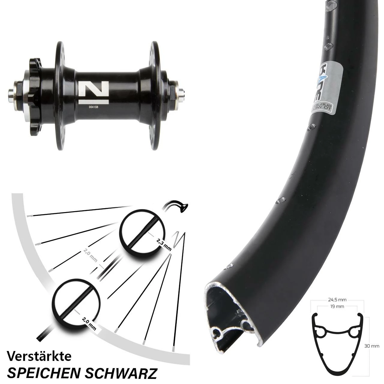 Novatec D041 Ryde Dutch 19 Vorderrad 28-29 Zoll Für Schnellspanner 5/100 Mm 3 Novatec D041 Ryde Dutch 19 Vorderrad 28-29 Zoll Für Schnellspanner 5/100 Mm