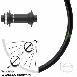 KX E-Vo 20 Zoll Shimano HB-MT410-B Centerlock-Vorderrad