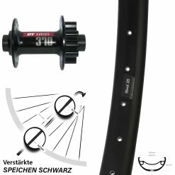 DT Swiss 370 Steckachse Ryde Rival 35 Disc Vorderrad 27,5+ Zoll Für 6-Loch