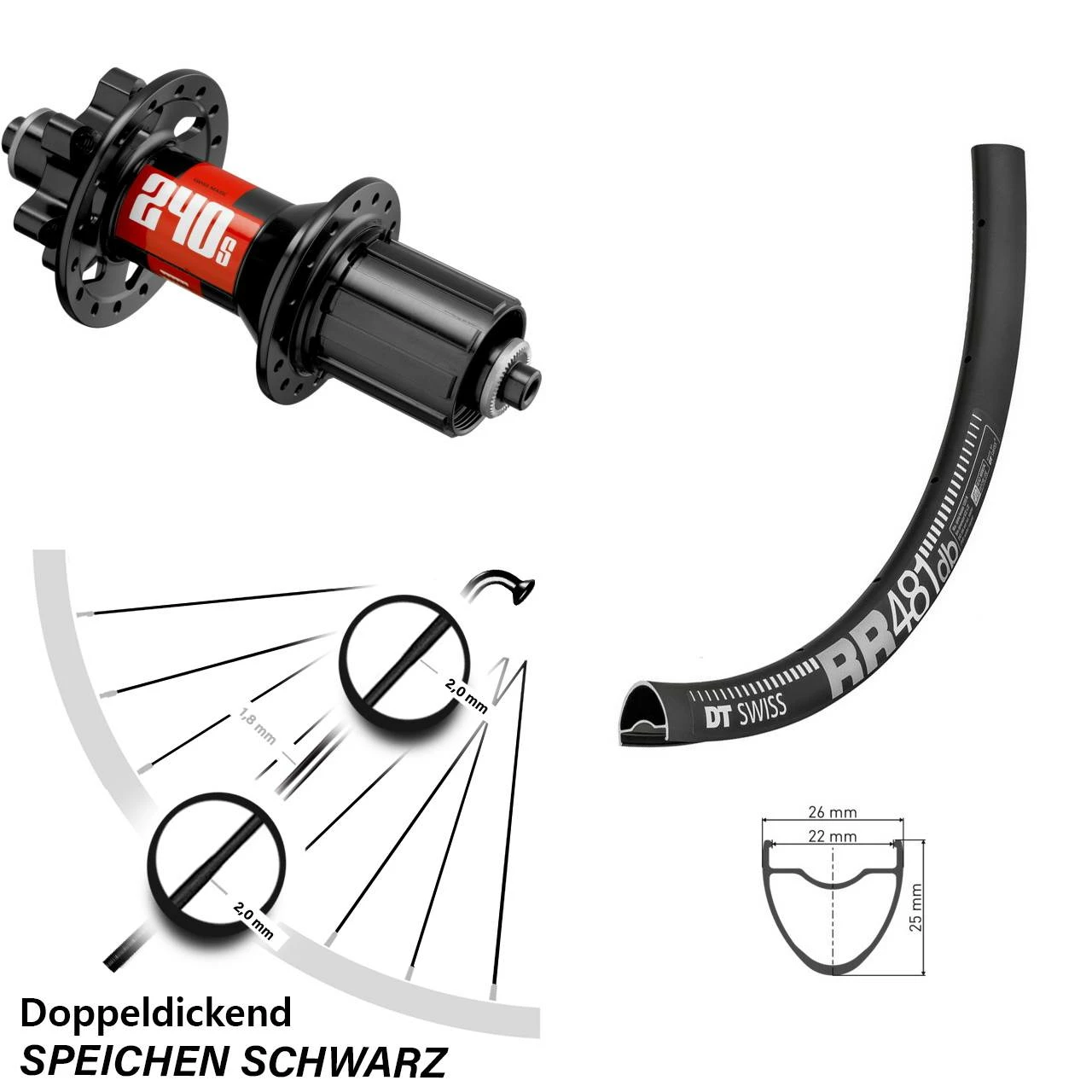Dt-swiss DT Swiss 240S RR 481 DB Laufrad 28 Zoll 6-Loch 3 Dt-swiss DT Swiss 240S RR 481 DB Laufrad 28 Zoll 6-Loch