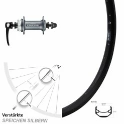 Vorderrad 26 Zoll Ryde Andra 40 Disc Shimano HB-M615 Silbern