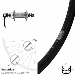 26 Zoll Vorderrad Shimano Deore HB-M615 Silbern Ryde Andra 30 Disc Centerlock