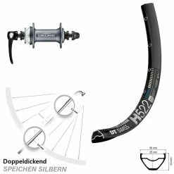 Dt-swiss DT Swiss H 522 Disc-Vorderrad 29 Zoll Mit Shimano Deore HB-M615 Nabe