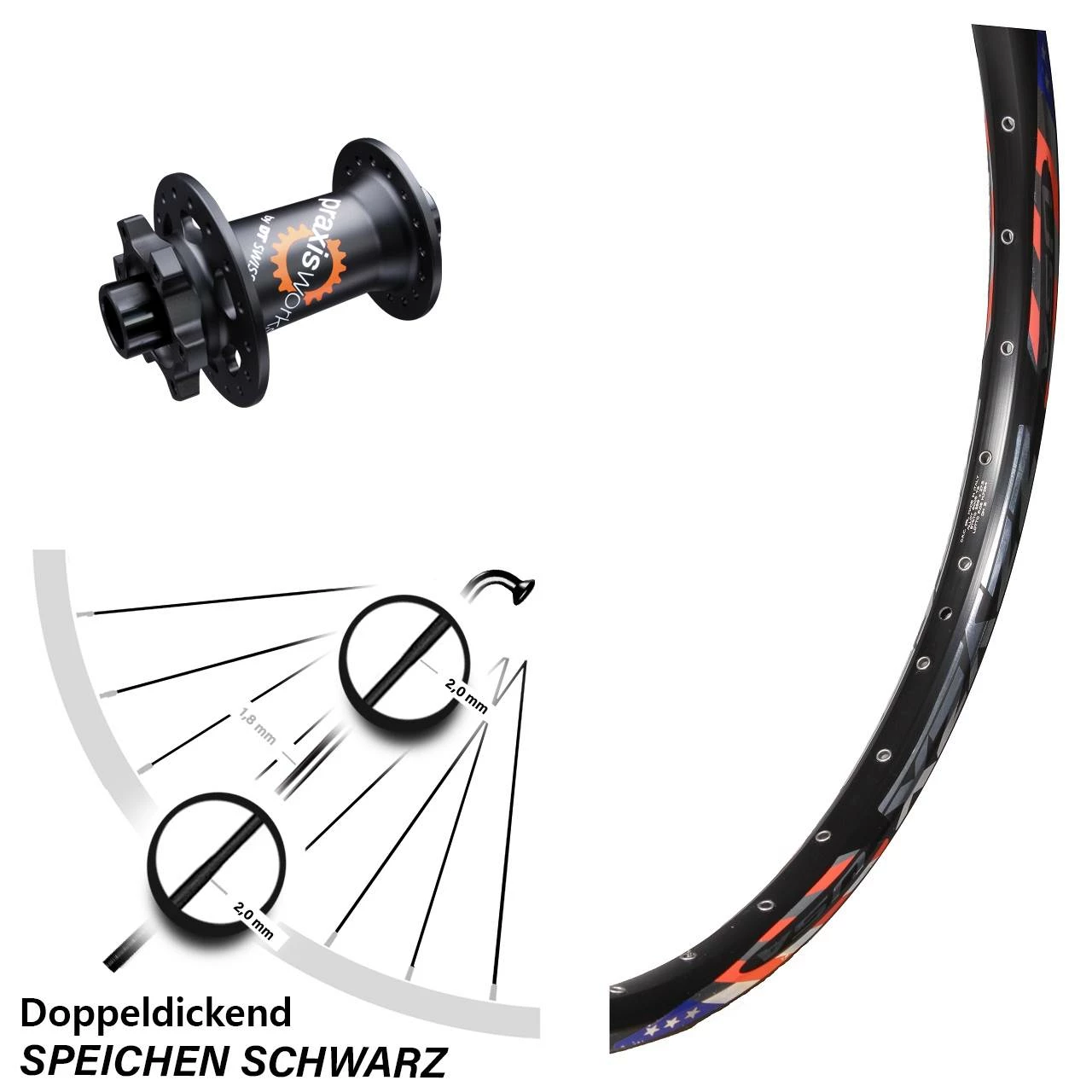 DT Swiss 350 Steckachse 15x100 Mm DRC 28-559 ETRTO Vorderrad 26 Zoll 6-Loch 3 DT Swiss 350 Steckachse 15x100 Mm DRC 28-559 ETRTO Vorderrad 26 Zoll 6-Loch