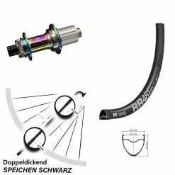Dt-swiss Hinterrad 27,5 Zoll KX-G Oilslick Nabe 12x142 Mm 11-fach DT Swiss RR 481 DB Centerlock