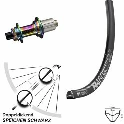 Dt-swiss DT Swiss R 460 DB Hinterrad 28 Zoll Mit KX-G Oilslick Steckachse 12x142 Mm 11-fach Nabe