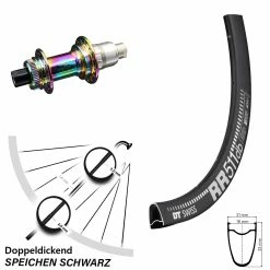 Dt-swiss 28 Zoll Hinteres Rad DT Swiss RR 511 DB Mit KX-G Oilslick Nabe Sram XD-R