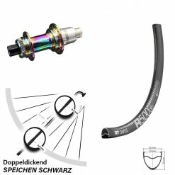 Dt-swiss DT Swiss R 500 Hinterrad 28/29 Zoll Nabe KX-G Oilslick Sram XD-R