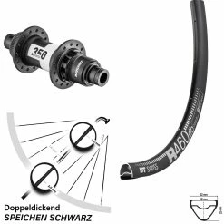 Dt-swiss Hinterrad Road Disc 350 DT Swiss R 460 Sram XDR 12-fach Centerlock Steckachse