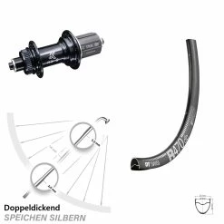 Dt-swiss KX-G/S Schwarz Centerlock DT Swiss R 470 DB Hinterrad 28 Zoll Für Schnellspanner