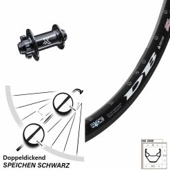 28 Zoll Vorderrad Ryde ZAC 2000 DB Mit KX-M 15x100 Mm Nabe