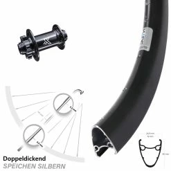 Ryde Dutch 19 Disc-Vorderrad 28 Zoll Mit KX-M Nabe Industriegelagert Steckachse