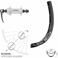 Dt-swiss Shimano Deore HB-M595 DT Swiss H 522 Vorderrad 27,5 Zoll Centerlock