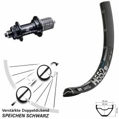 Dt-swiss 27,5 Zoll Hinterrad KX-GS 5x135 Verstärkt Centerlock DT Swiss H 552
