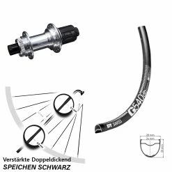 Dt-swiss Gravel Hinterrad KX-GS Silbern Eloxiert Centerlock 11-fach Freilauf Stahl DT Swiss G 540