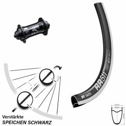Dt-swiss Laufrad 28 Zoll DT Swiss RR 511 RB Felgenbremse Schwarz KX-T Vorderradnabe 4-fach Gelagert