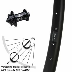 Vorderrad 29 Zoll Ryde Rival 30 Disc Schwarz KX-E Nabe 6-loch Verstärkt Schnellspanner