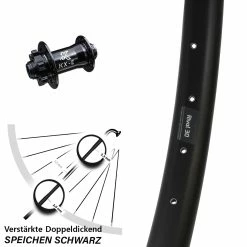 27,5 Zoll Vorderrad KX-E Nabe 15x100 Mm 6-loch Ryde Rival 30 Disc Für Steckachse