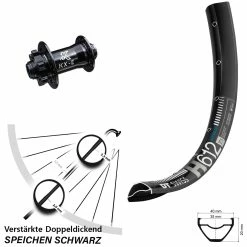 Dt-swiss 27,5+ Zoll Vorderrad KX-E Nabe 15x100 Mm 6-loch DT Swiss H 612 E-Bike MTB Verstärkt