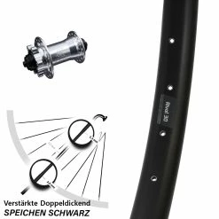 29 Zoll Vorderrad Ryde Rival 30 Disc Eloxiert KX-E Silbern 6-loch Verstärkt