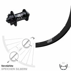 29 Zoll Vorderrad KX-E Nabe 5x100 Mm 6-loch Ryde Rival 23-622 ETRTO