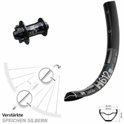 Dt-swiss Vorderrad 27,5+ Zoll KX-E Nabe 15x100 Mm 6-loch DT Swiss H 612 E-Bike