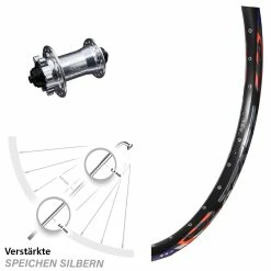 Breites 26 Zoll Vorderrad DRC ZZYZX Disc Mit KX-E Nabe Silbern 5x100 Mm 6-loch