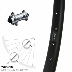 Vorderrad KX-E Silbern 5x100 Mm Ryde Rival 30 Disc 27,5 Zoll Schnellspanner