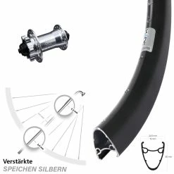 Ryde Dutch 19 Verstärktes Disc-Vorderrad 28-29 Zoll Mit KX-E Nabe Silbern 5x100 Mm 6-loch