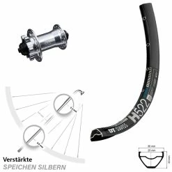Dt-swiss 29 Zoll Vorderrad KX-E Nabe Silbern 5x100 Mm 6-loch DT Swiss H 522 Für E-Bike