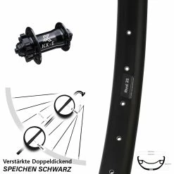 KX-E Nabe 5x100 Mm 6-loch Ryde Rival 35 Disc Vorderrad 27,5+ Zoll E-Bike