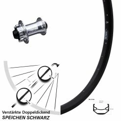 KX-E Nabe Silbern 15x100 Mm 6-loch Ryde Andra 40 Disc Vorderrad 27,5 Zoll