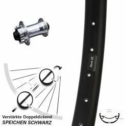 KX-E Nabe Silbern 15x100 Mm 6-loch Ryde Rival 35 Disc Vorderrad 27,5+ Zoll E-Bike