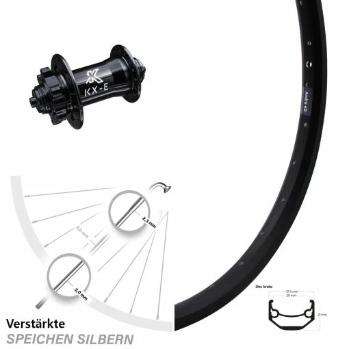 Vorderrad Ryde 5/100 Andra 40 Disc KX-E Vorderradnabe 6-loch -für Gravelbike Verkaufsladen 8262613
