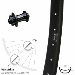 Vorderrad Ryde Rival 35 Disc KX-E 6-loch Nabe Steckachse