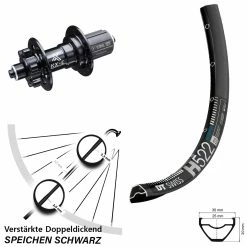 Dt-swiss 29 Zoll Hinterrad KX-E Nabe 5x135 Mm 6-loch 11-fach DT Swiss H 522