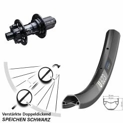 Dt-swiss DT Swiss U 623 Hinterrad 29 Zoll KX-E Nabe 12x142 Mm 6-loch Shimano 11-fach