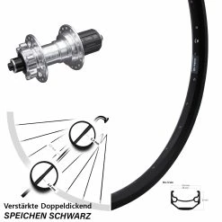 KX-E Silbern 5x135 Mm Verstärkt 11-fach Ryde Andra 40 Disc Hinterrad 20 Zoll 6-Loch