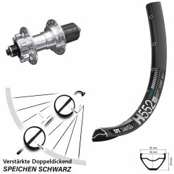 Dt-swiss Hinterrad 29 Zoll KX-E Nabe Silbern 5x135 Mm 6-loch 11-fach DT Swiss H 552