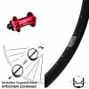 Ryde Andra 30 Vorderrad 28 Zoll KX-G Nabe Rot-eloxiert Centerlock Schnellspanner 5x100 Mm -für Gravelbike Verkaufsladen 8263585