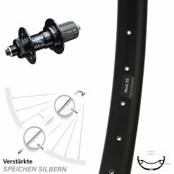 27,5+ Zoll Hinterrad KX-E Nabe 5x135 Mm Centerlock 11-fach Ryde Rival 35 Disc
