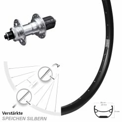 Ryde Andra 29 Hinteres Rad 27,5 Zoll Verstärkte KX-E Silbern Schnellspanner