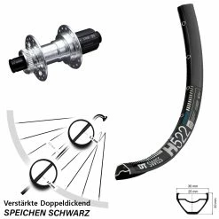 Dt-swiss 27,5 Zoll Hinterrad KX-E 12x142 Mm Centerlock 11-fach DT Swiss H 522 E-Bike