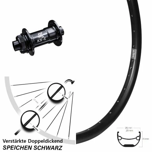 Verstärktes 27,5 Zoll Vorderrad Ryde Andra 29 Nabe KX-E Steckachse 15x100 Mm 3 Verstärktes 27,5 Zoll Vorderrad Ryde Andra 29 Nabe KX-E Steckachse 15x100 Mm -für Gravelbike Verkaufsladen 8264339