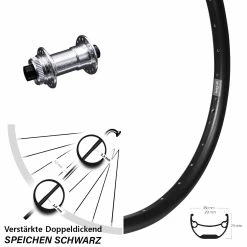 Ryde Andra 29 Disc-Vorderrad 26 Zoll Mit KX-E Steckachse 15x100 Nabe Silbern-eloxiert
