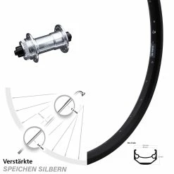 KX-E Nabe Silbern Eloxiert Ryde Andra 40 Disc Vorderrad 27,5 Zoll Verstärkt