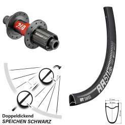 Dt-swiss 28 Zoll Hinteres Rad DT Swiss RR 511 DB Mit 240 EXP Road Centerlock 142/12 Nabe