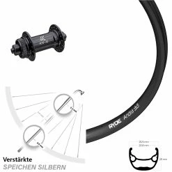 28-29 Zoll Vorderrad Ryde Andra 321 Mit KX-G Schnellspanner Nabe